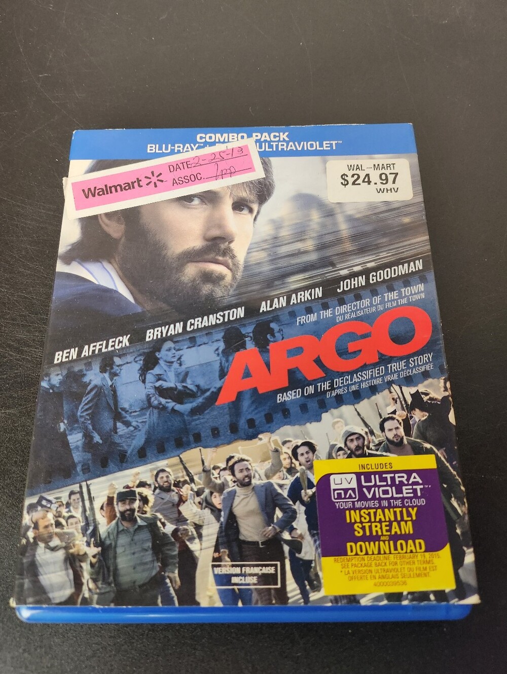 Argo Blu-ray DVD Ben Affleck Bryan Cranston